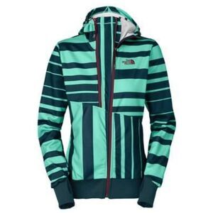 The North Face Striped Zip Thatch Hoodie Jacket sz M